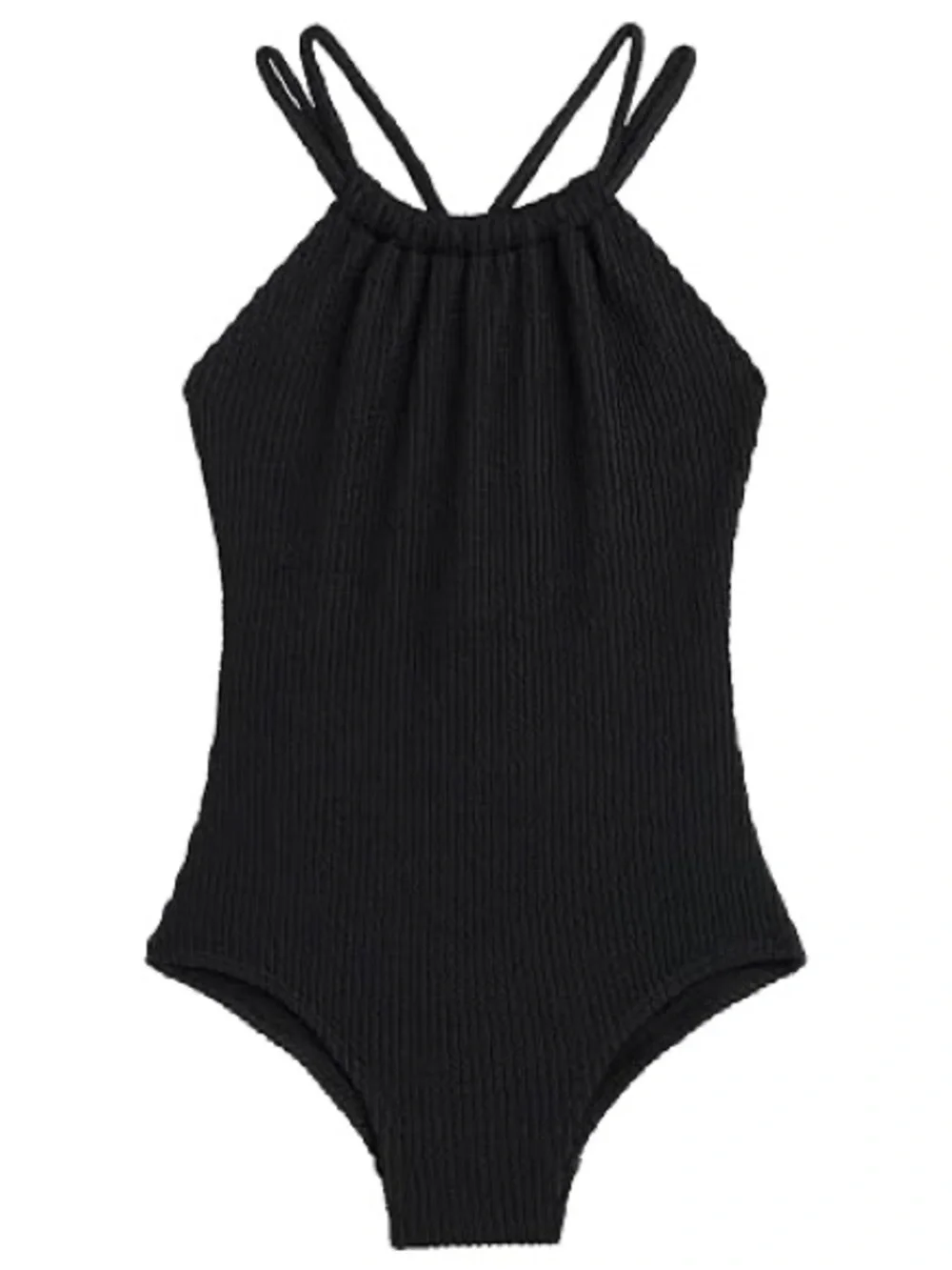 Kanu Surf Black Jasmine Beach Sport Halter One Piece Size 4T NWT